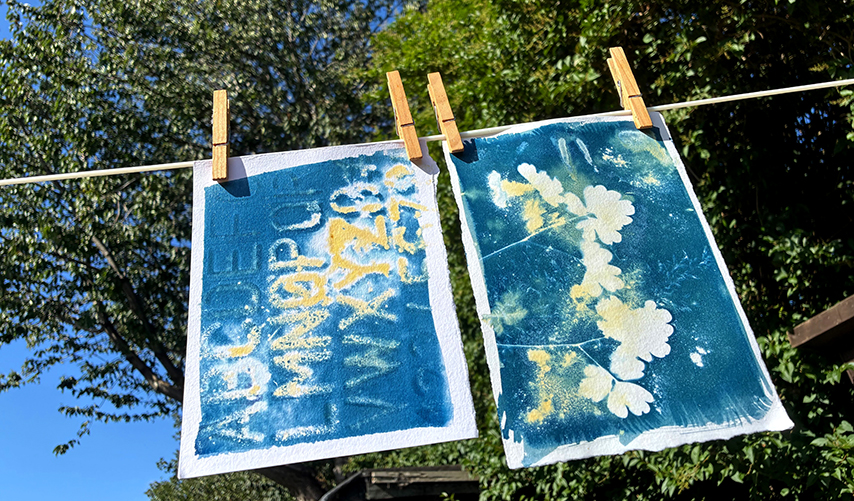 Cyanotype with turmeric
